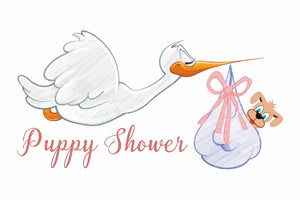 Puppy Shower Yard Sign with Stake