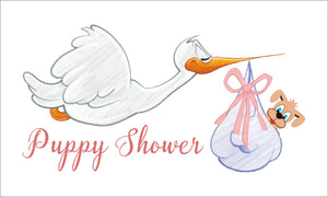 Puppy Shower Banner for a Girl Puppy