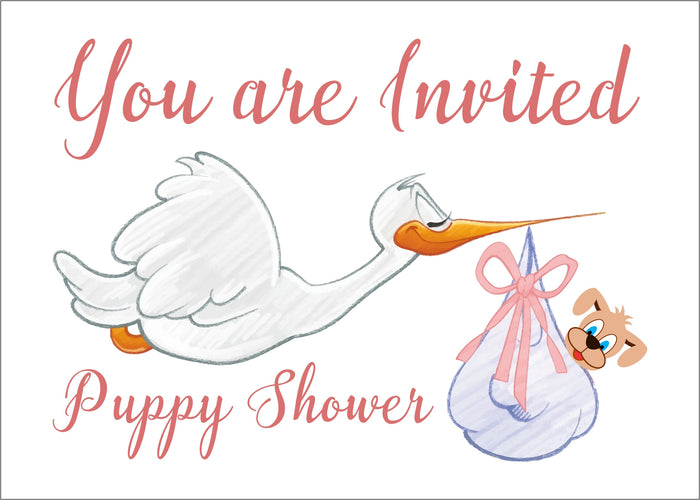 Puppy Shower Postcard Invitations